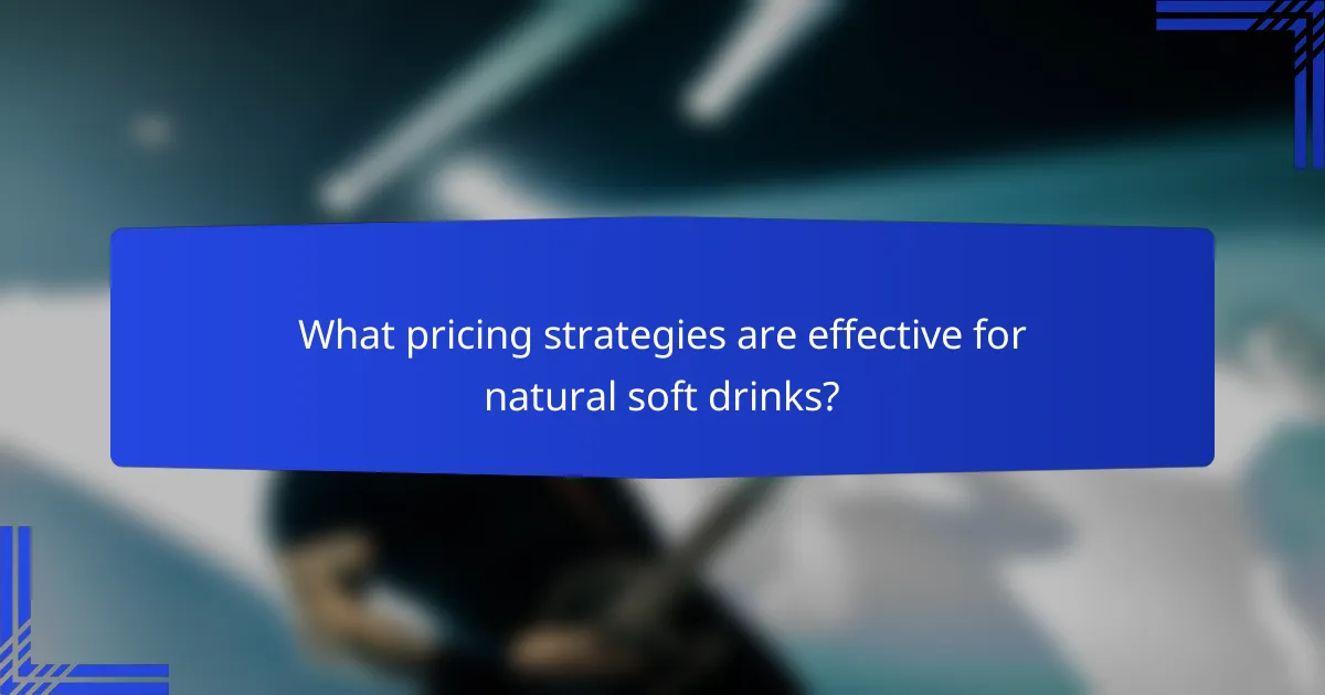 What pricing strategies are effective for natural soft drinks?